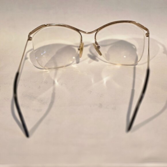 Logo Paris Gold Metal Half Rim Frame Eyeglasses 231-02 000 53 15 - Picture 9 of 15